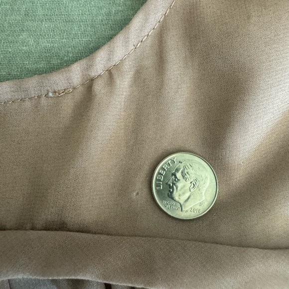 KIMCHI BLUE Sugar Plum Cami Peplum Top Silky Sheer Blush Pink Mauve Size Small - Picture 15 of 15